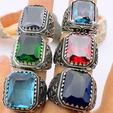 Exquisite Men's Turkish Handmade 925 Sterling Silver Ring - Unique Square Leaf Pattern - TryAladdin