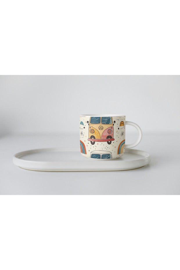 Eybaski Tasarim Premium Collectible White Porcelain Beetle Print Mug - TryAladdin
