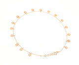 Tobillera de copo de nieve en plata de ley 925 rosa premium