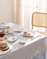 New Bone China Breakfast Set - Elegant Two-Tone Style