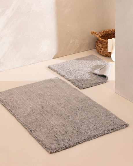 Cameo 2-Piece Cotton Bath Mat Set - Absorbent Bathroom Rugs