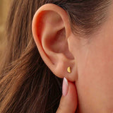 Premium 925 Sterling Silver Half Round Hoop Earrings