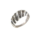 Professional 925 Sterling Silver Engraved Grooved Ring