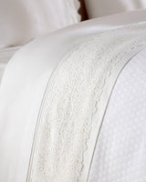 100% Cotton Double Pique Set - Elegant Lace Trim