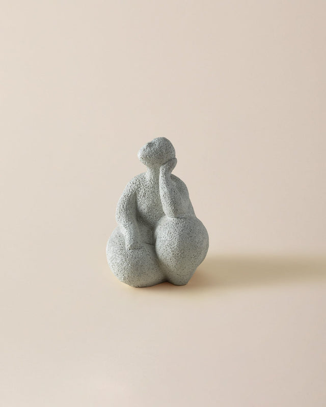 Elegant White Polyresin Seraphina Decorative Figurine