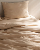 100% Cotton Muslin Double Duvet Cover Set - Soft & Fitted Design