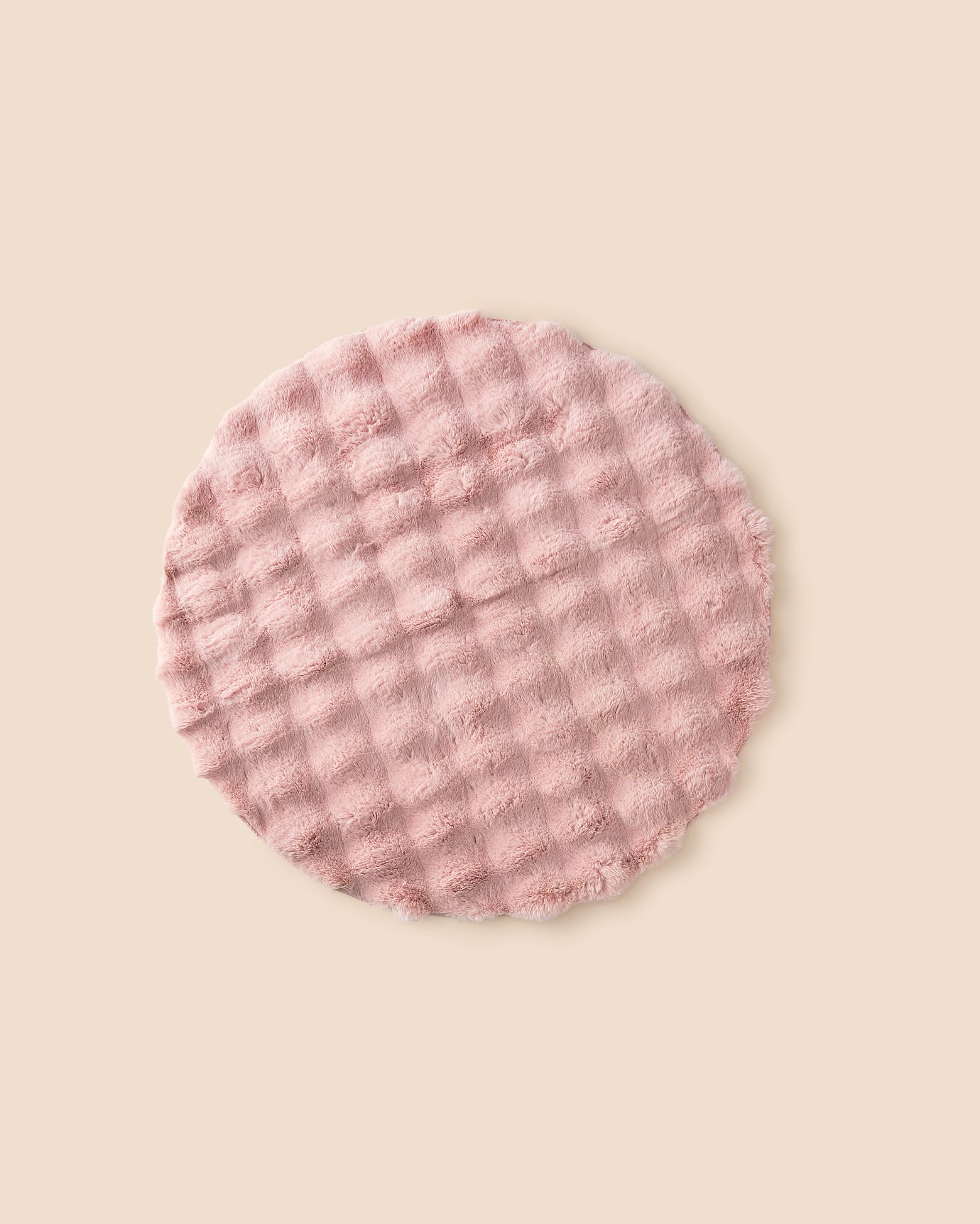Charlot Post Blush Pink Round Accent Rug - 90 cm