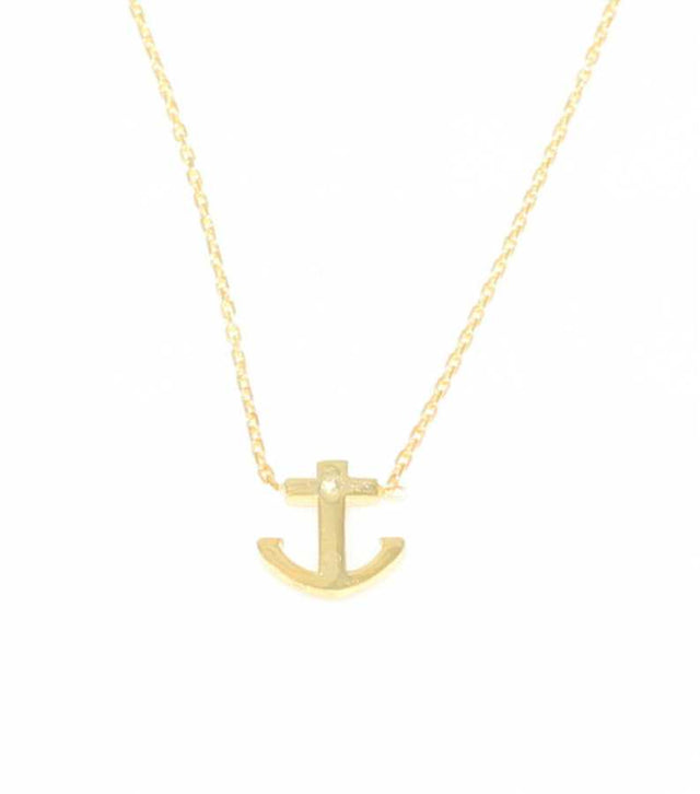 Sterling Silver Anchor Pendant Necklace - Nautical Charm
