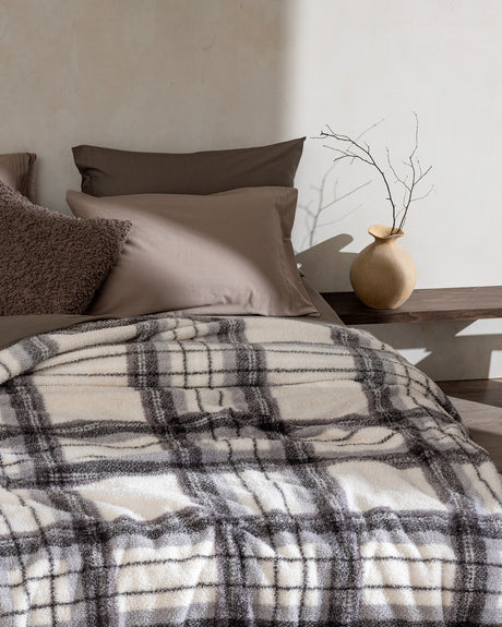 Plush Sherpa Double Blanket - Reversible Two-Tone Comfort