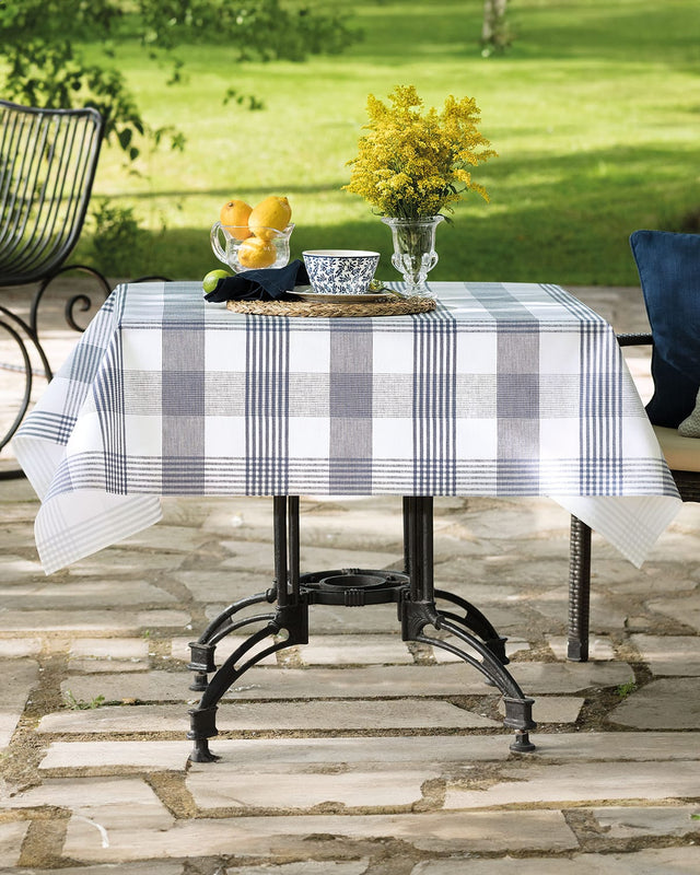 Indigo PVC Tablecloth - Waterproof & Easy Clean Dining Linen