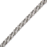 Prémiový stříbrný náramek s bílým zirkonem Gourmet Chain
