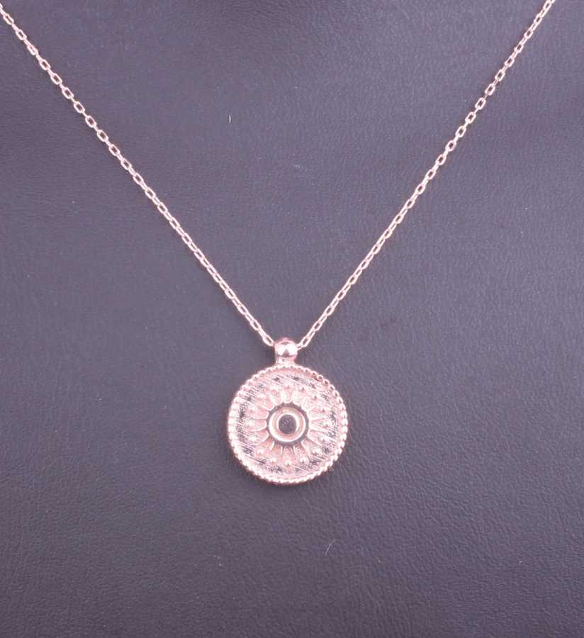 Authentic 925 Sterling Silver Knight Medallion Pendant Necklace