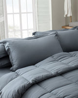 100% Polyester Double Bedding Set - Indigo Mona Collection