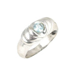 Premium 925 Sterling Silver Aquamarine Statement Ring