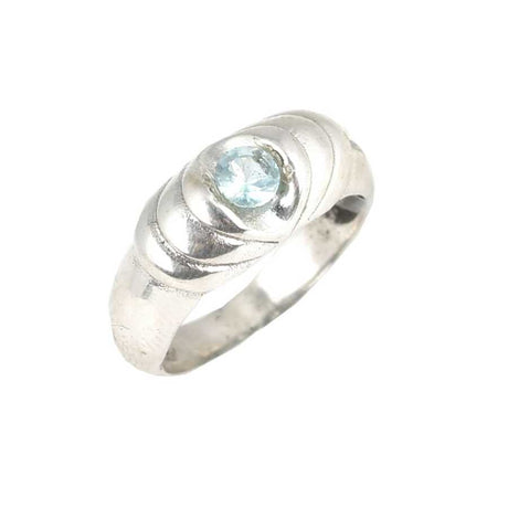Premium 925 Sterling Silver Aquamarine Statement Ring