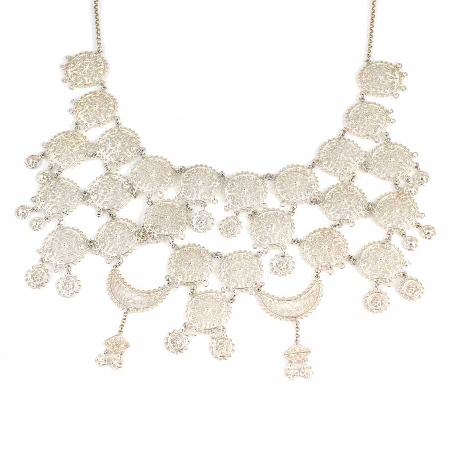 Premium 925 Sterling Silver Moon Filigree Necklace