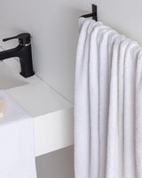 Premium Cotton Bath Towel - Soft, Absorbent, Quick-Dry - White & Grey
