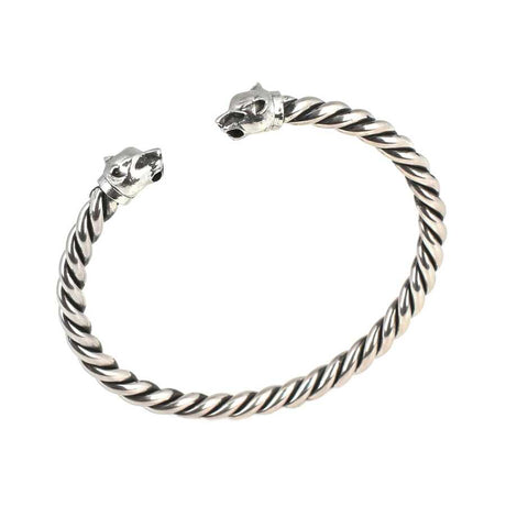 Premium 925 Sterling Silver Panther Head Men's Bracelet