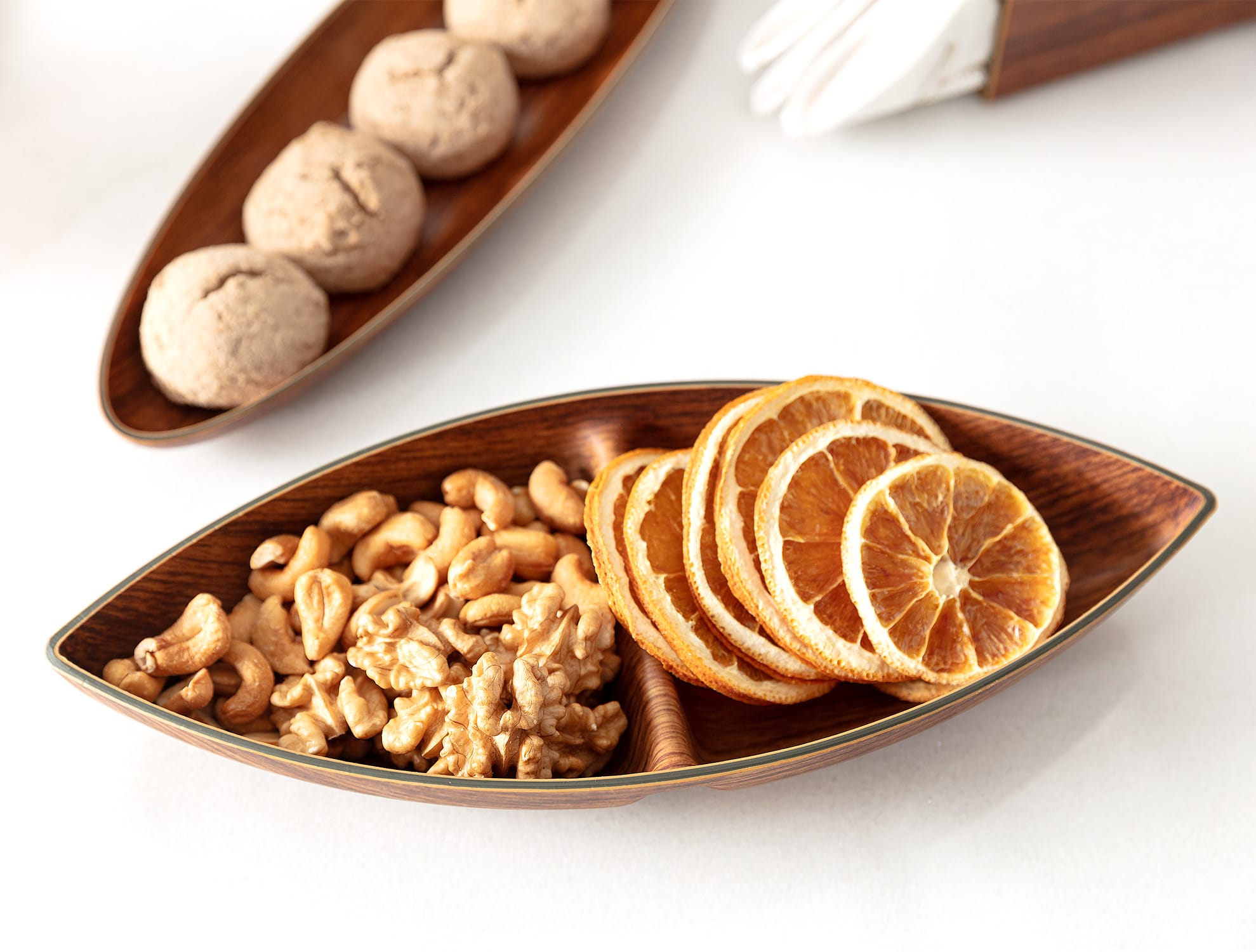 Plastic Two-Compartment Serving Bowl - Antibacterial & Modern