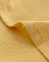 100% Cotton Pique Weave King Size Blanket - Yellow