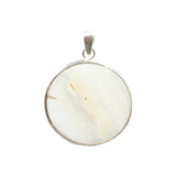 Sterling Silver Moonstone Pendant - Round Gemstone Design