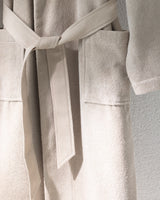 Luxury 100% Cotton Bathrobe Set - Beige - S/M Size