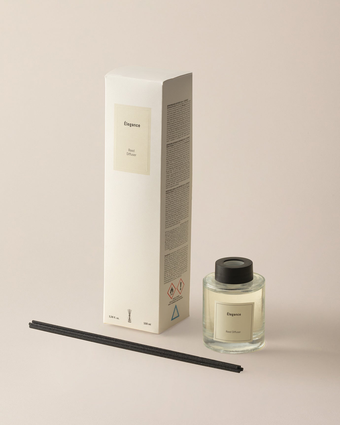 Elegant Black Aroma Reed Diffuser for Home - 100 ml
