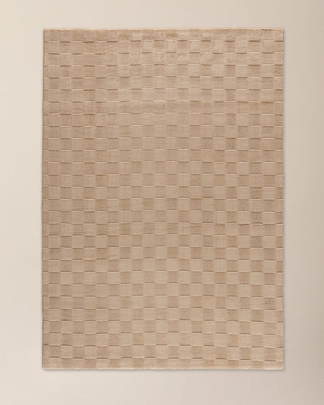 Silky Soft Embossed Area Rug - Mink Brown