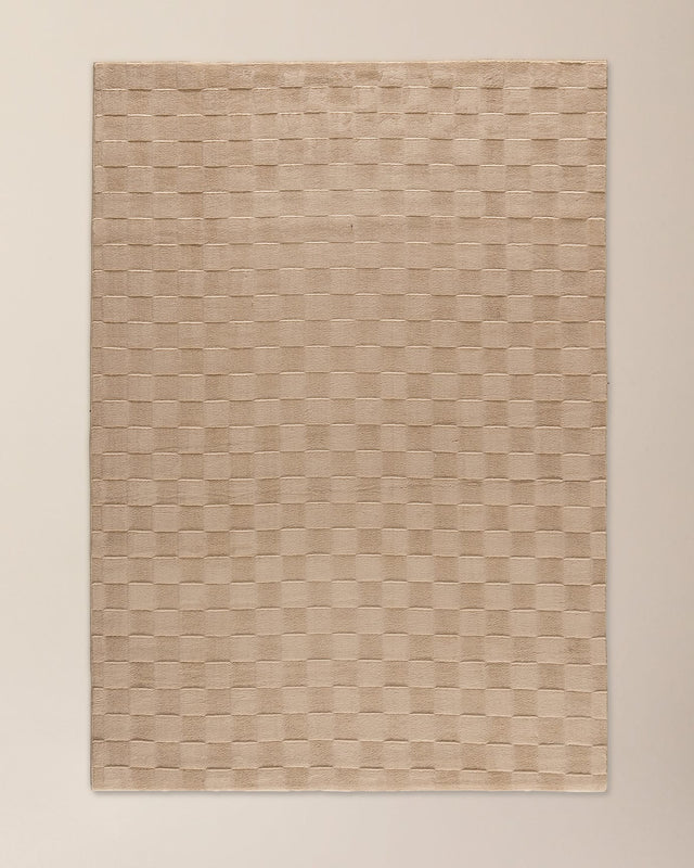 Silky Soft Embossed Area Rug - Mink Brown
