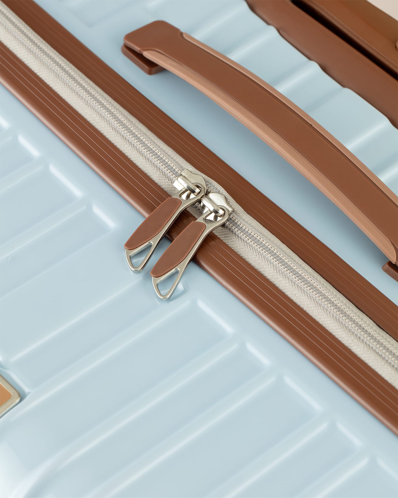 Large Beige Travel Luggage Suitcase
