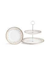 New Bone 7-Piece Tiered Pastry Plate Set - Elegant Serving