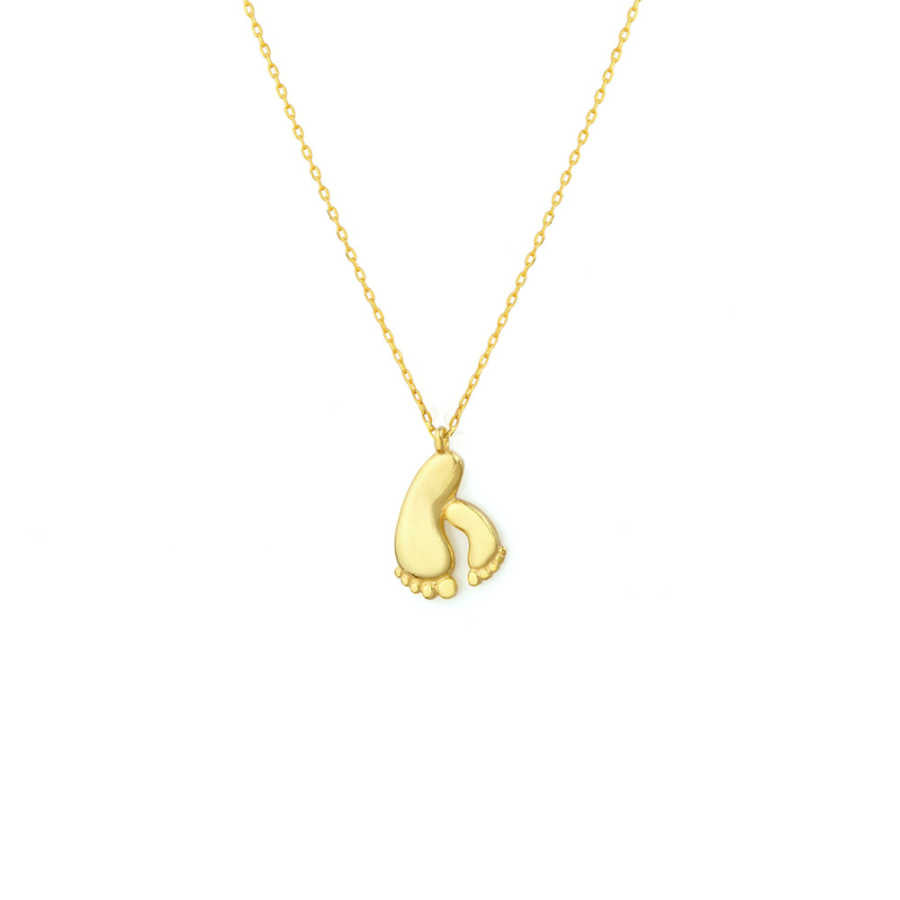 Sterling Silver Baby Foot Necklace - Delicate Keepsake
