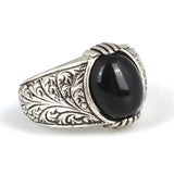 925 Sterling Silver Onyx Ring - Bold, Handcrafted Statement Piece