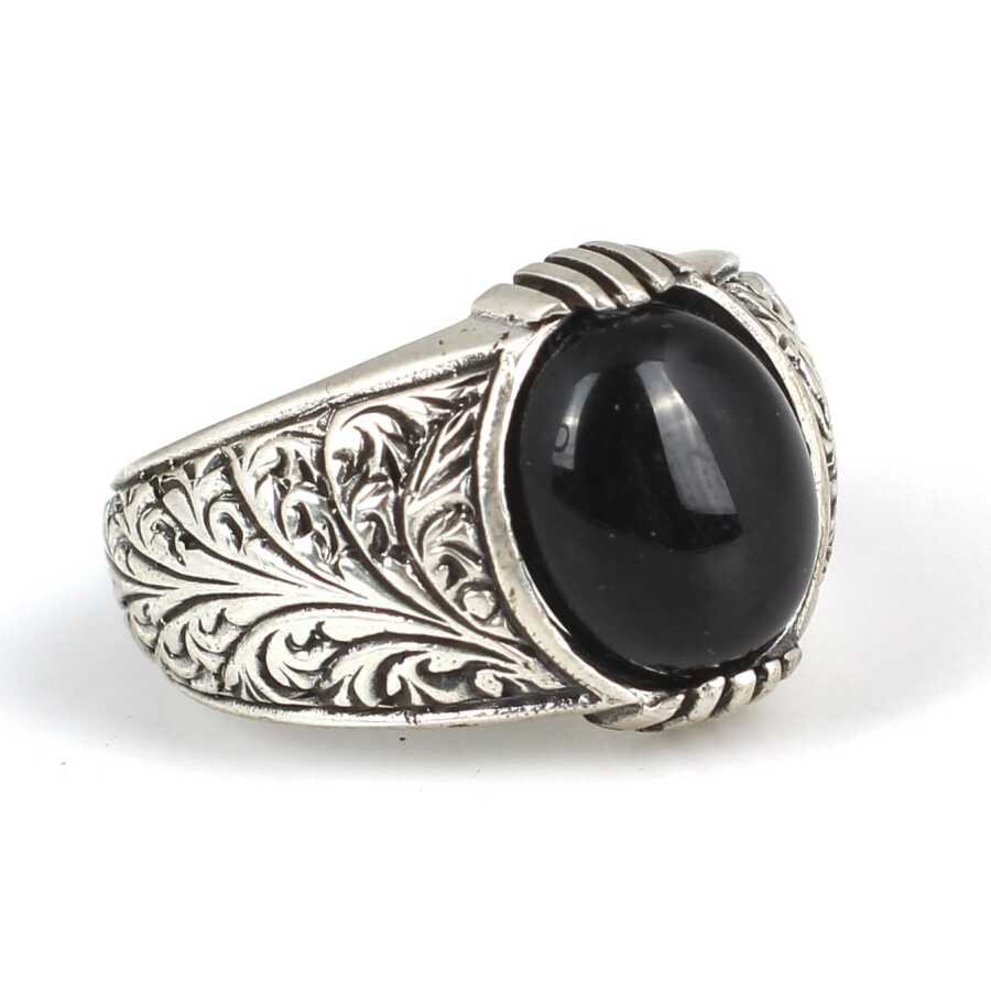 925 Sterling Silver Onyx Ring - Bold, Handcrafted Statement Piece