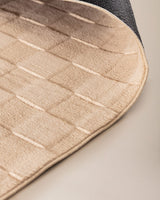 Silky Soft Embossed Area Rug - Mink Brown