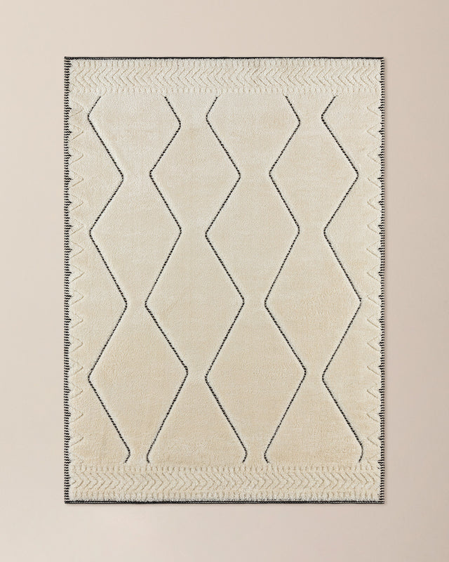 Avril Cream Area Rug for Living Room & Bedroom
