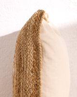 Cotton Jute Blend Cushion Cover - Natural Textured Versailles