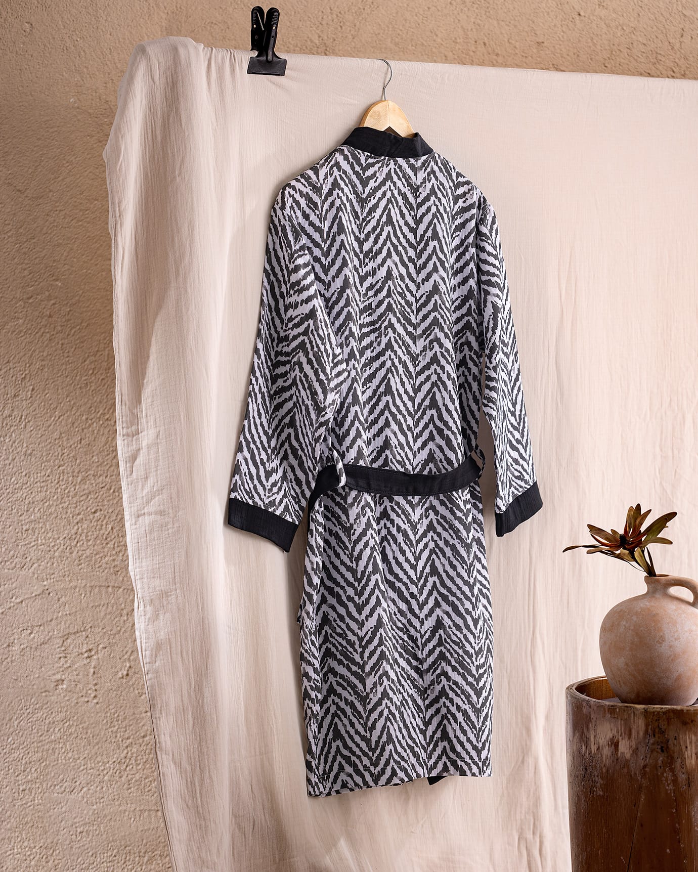 100% Cotton Muslin Bathrobe - Natural Comfort