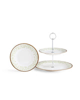 New Bone Porcelain 7-Piece Dessert Set - Elegant Tiered Serving Stand