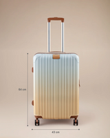 Medium Beige Travel Suitcase