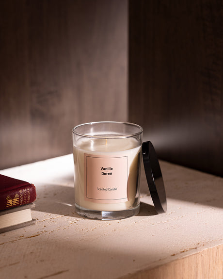 Black Scented Glass Jar Candle - 190g Aromatic Home Fragrance