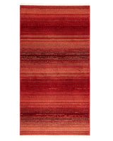 Orient Cadre Terracotta Area Rug - 76x150 cm Accent Carpet