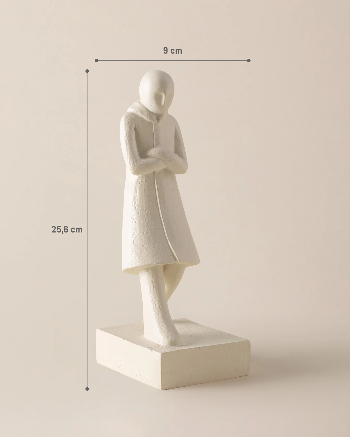 Resin Bookend - Elegant Soft Grey Decor for Contemporary Spaces