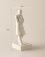 Resin Bookend - Elegant Soft Grey Decor for Contemporary Spaces