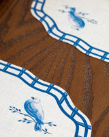 Polyester Placemat Set of 4 - Modern Blue & White Style