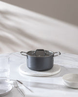 18cm Titanium Nonstick Deep Cooking Pot - Anthracite