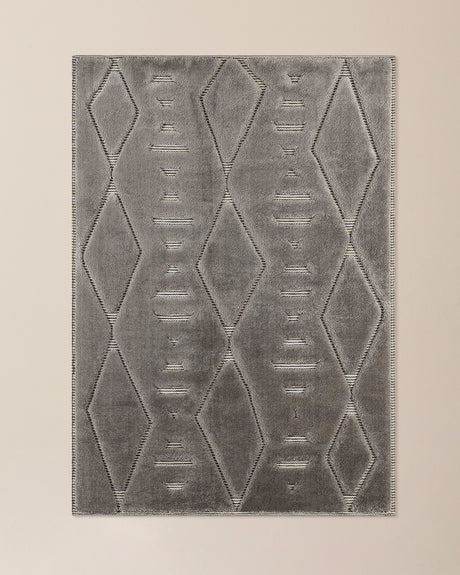 Polyester-Polypropylene Area Rug - Modern Grey, Soft & Durable