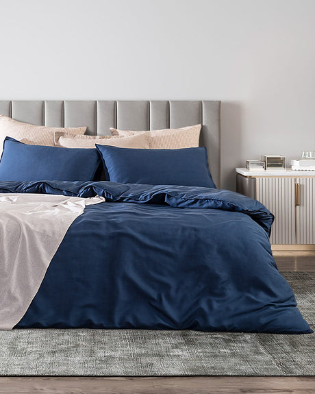 Tencel Double Bedding Set - Luxury Duvet Cover & Pillowcases