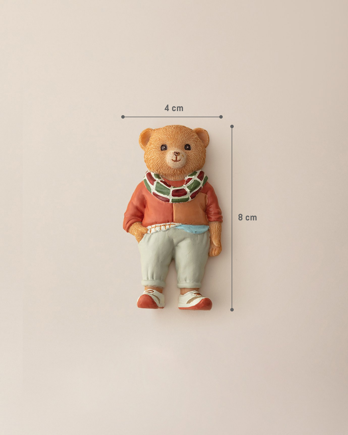 Cute Salmon Bear Refrigerator Magnet - Decorative Home Accent