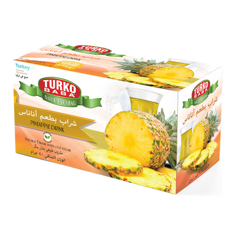 TURKOBABA Premium Pineapple Herbal Tea Bags - 20 Count